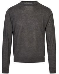 Canali - Crew-Neck Long-Sleeve Sweater - Lyst