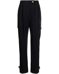 McQueen - High-Waisted Wool Trousers - Lyst