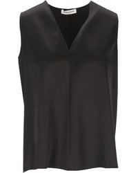 Al Duca d'Aosta - Satin V-Neck Top - Lyst