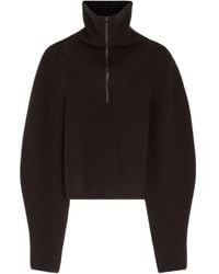 Lemaire - Gerippter Pullover mit kurzem Reißverschluss - Lyst