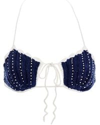 Agua Bendita - Catina Beaded Crochet Top - Lyst