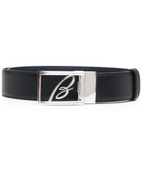 Brioni - Logo Plaque Leather Belt - Lyst