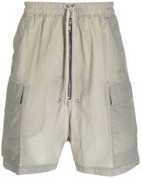 Rick Owens - Check-Print Drawstring Shorts - Lyst