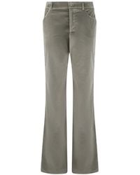Alberta Ferretti - Flared-Leg Velvet Trousers - Lyst