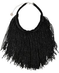 Emporio Armani - Choker-Style Faceted Bead Fringes Multi-Strand Necklace - Lyst