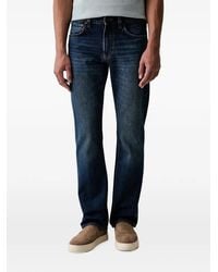 Emporio Armani - Logo-Plaque Straight-Leg Jeans - Lyst