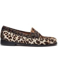 G.H. Bass & Co. - Whitney Leopard-Print Penny Loafers - Lyst