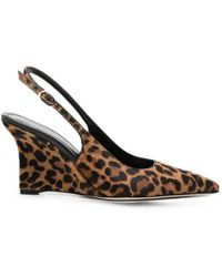 Stuart Weitzman - Vinnie Leopard-Print Wedge Pumps - Lyst