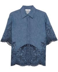 Zimmermann - Camicia Con Ricamo - Lyst