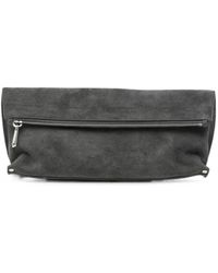 A.P.C. - Suede Zip-Top Clutch Bag - Lyst
