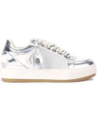 Kurt Geiger - Southbank Tag Metallic Mesh Sneakers - Lyst