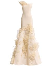 Gemy Maalouf - Floral-Appliqué Mermaid Dress - Lyst
