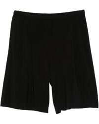 Norma Kamali - Pleated Bermuda Shorts - Lyst