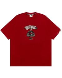 Aape By A Bathing Ape - Moonface-Print Graphic-Print T-Shirt - Lyst
