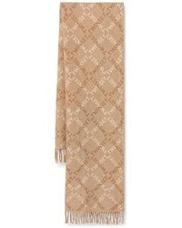 Twinset - Logo-Print Fringed Scarf - Lyst