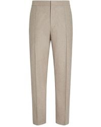 ZEGNA - Elasticated-Waist Wool Trousers - Lyst