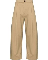 Studio Nicholson - Cropped Wide-Leg Trousers - Lyst