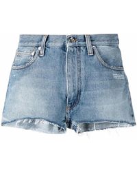 Off-White c/o Virgil Abloh - Denim Shorts With Print - Lyst