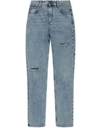 Amiri - Jeans ,Blauw ,Katoen Jeans Met Schaafwonden - Lyst