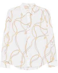 GANT - Chain-Print Long-Sleeve Shirt - Lyst