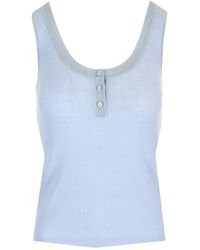 Chloé - Top De Canalé Con Botones - Lyst