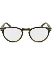 Lacoste - Striped Round Glasses - Lyst
