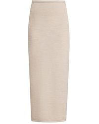12 STOREEZ - Rear-Slit Knitted Skirt - Lyst