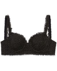 Balenciaga - Bustier Tweed Cropped Top - Lyst