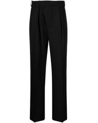 Victoria Beckham - Pantalones rectos con diseño cruzado - Lyst