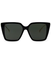 Gucci - Pearl-Embellished Square-Frame Sunglasses - Lyst