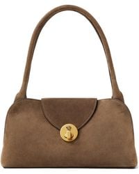 Versace - Vivian Small Suede East/West Shoulder Bag - Lyst