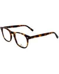 Lacoste - Tortoiseshell-Effect Square-Frame Glasses - Lyst