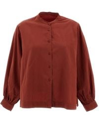Casey Casey - Chemise Biggy Grandad À Col Officier Et Manches Froncées - Lyst