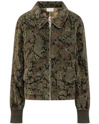 Pierre Louis Mascia - Gridox Floral-Print Corduroy Jacket - Lyst