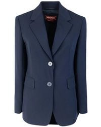 Max Mara - Single-Breasted Notched-Lapels Blazer - Lyst