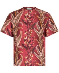 Etro - Foliage-print Cotton T-shirt - Lyst