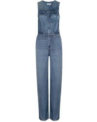 Rag & Bone - Denim Button-Fastening Jumpsuit - Lyst