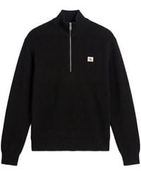 Calvin Klein - Waffelstrick-Pullover Mit Viertelreißverschluss - Lyst