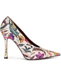Roberto Cavalli - Florentine Floral-Print Pumps - Lyst
