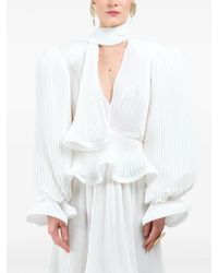 ROWEN ROSE - Pleated Puffy Blouse - Lyst