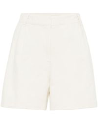 Brunello Cucinelli - Linen-blend Bermuda Shorts - Lyst
