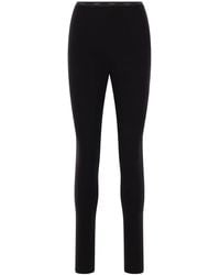 Yohji Yamamoto - Leggings mit Logo-Bund - Lyst