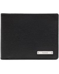 BOSS - Logo-plaque Leather Wallet - Lyst