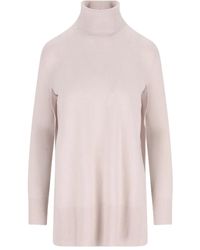 Alpha Studio - Maglione A Collo Alto Con Orlo A Coste - Lyst