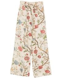 Into The East - Morris Floral-Print Drawstring Trousers - Lyst