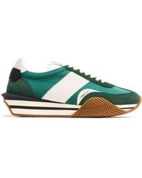 Tom Ford - White James Panelled Sneakers - Men's - Fabric/rubber/suede - Lyst