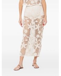JBQ - Crochet Starfish-Motif Midi Skirt - Lyst