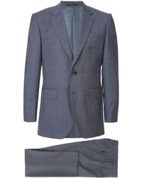 Gieves & Hawkes ジオメトリック スーツ - ブルー