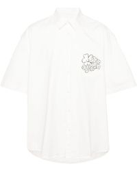 Martine Rose - Katoenen Overhemd Met Logoprint - Lyst