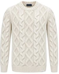 Paul & Shark - Cable-Knit Crew-Neck Sweater - Lyst